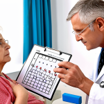**Image Prompt:** A caring doctor conducting a cognitive assessment on a senior citizen in a bright clinic setting, focusing on memory tests with visual aids.